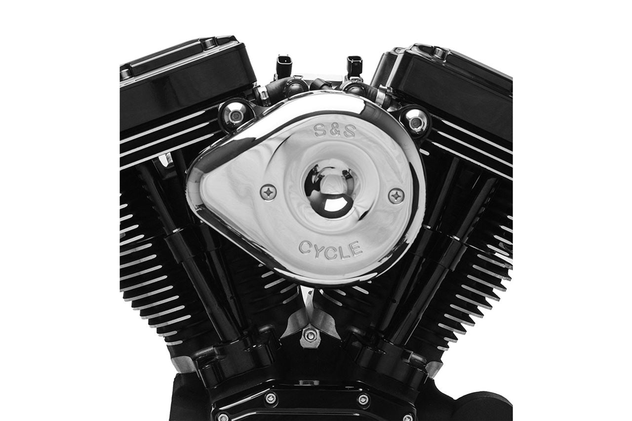 Stealth Air Cleaner Kit Mini Teardrop Twin Cam (2 Cable Pull) Chrome Dyna Softail Touring