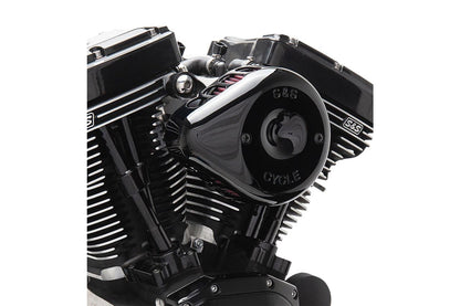 Stealth Air Cleaner Kit Mini Teardrop Twin Cam (Dual Cable) Gloss Black Dyna Softail Touring