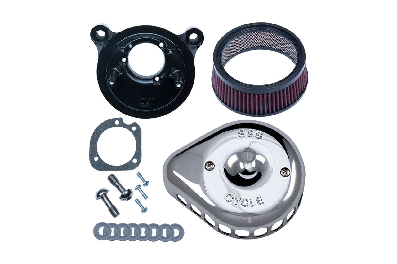 Stealth Air Cleaner Kit Mini Teardrop Chrome Sportster