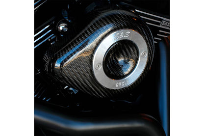 Stealth Air Cleaner Kit Carbon Teardrop Twin Cam (2-Cable Pull) Black Dyna Softail Touring