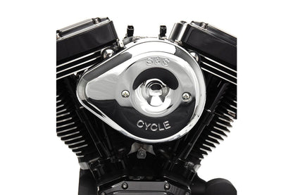 Stealth Air Cleaner Kit Teardrop Twin Cam (2-Cable Pull) Chrome Dyna Softail Touring