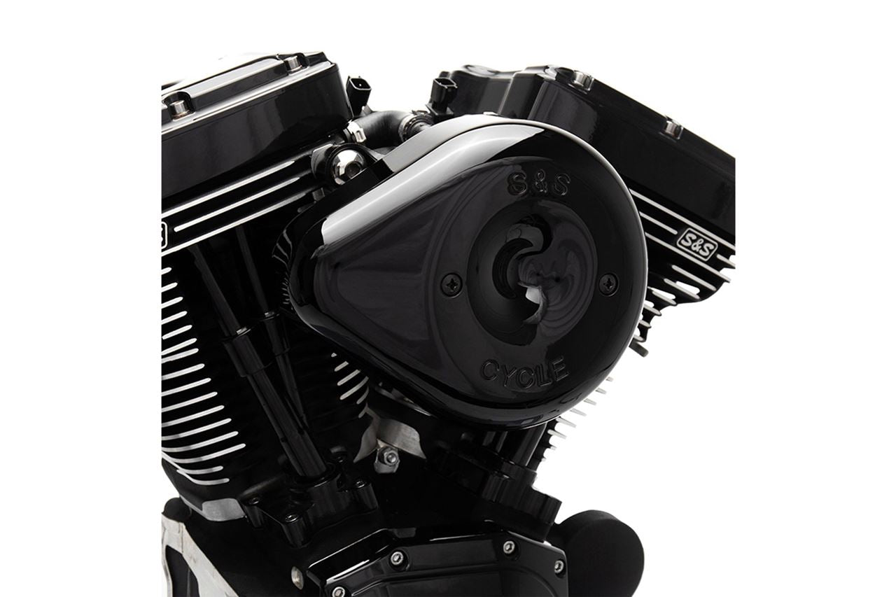 Stealth Air Cleaner Kit, Teardrop, Twin Cam (dual cable pull), Gloss Black, Dyna, Softail, Touring