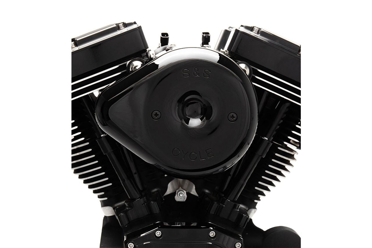 Stealth Air Cleaner Kit, Teardrop, Twin Cam (dual cable pull), Gloss Black, Dyna, Softail, Touring