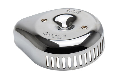 Stealth Air Cleaner Teardrop Cover Only, Slasher Type, Chrome