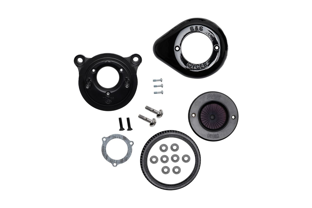 Arlen Ness Stealth Air Cleaner Kit Twin Cam (2-Cable Pull) Gloss Black Dyna Softail Touring