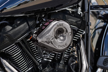 ステルスエアクリーナーキット ミニティアドロップ M8 スモーキークローム ソフテイル ツーリング