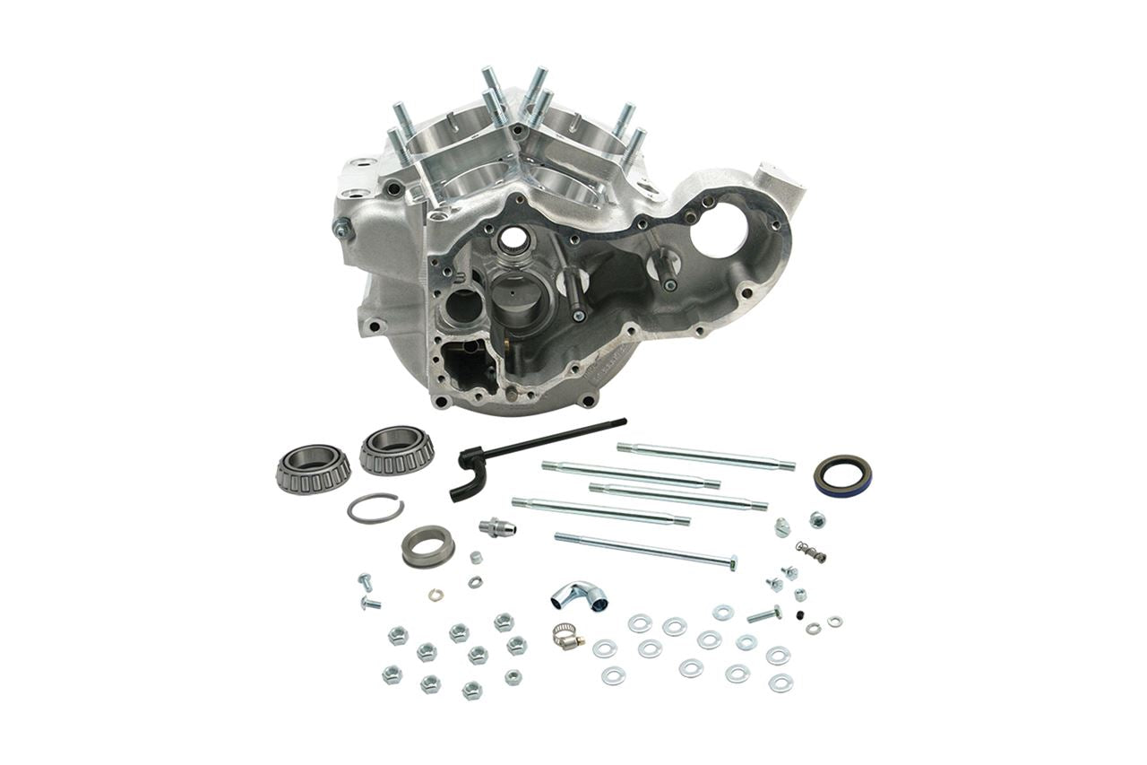 Crankcase Assy Standard Bore Big Twin (48-64) Super Stock Silver Harley