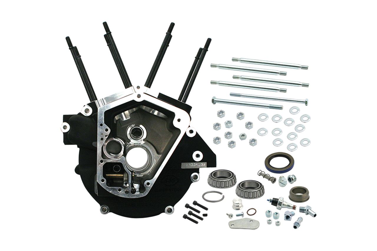 CRANKCASE ASSY STANDARD BORE SUPER STOCK WRINKLE BLACK DYNA SOFTAIL TOURING