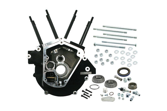 CRANKCASE ASSY STANDARD BORE SUPER STOCK WRINKLE BLACK DYNA SOFTAIL TOURING
