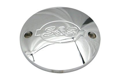 S&S Logo Ignition Cover Big Twin (84-99) Chrome Dyna Softail Touring