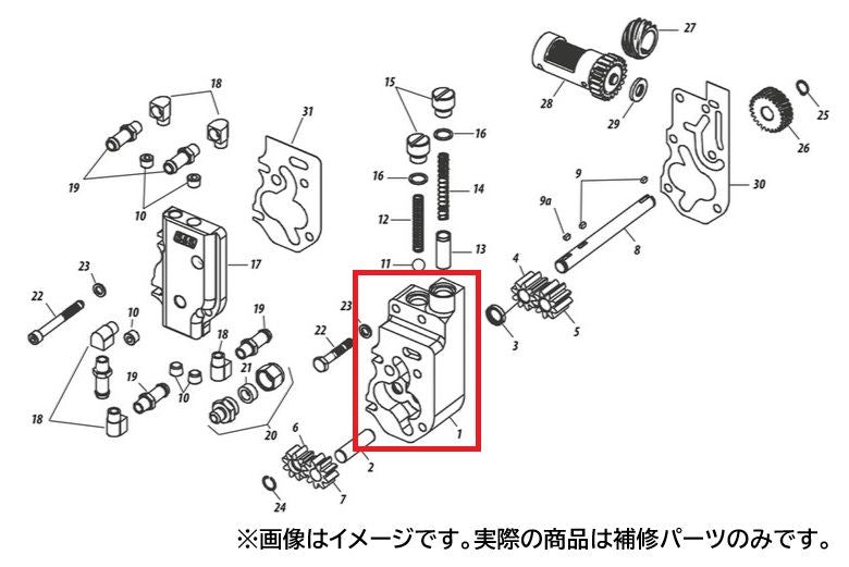 HVHP Oil Pump Body Assy Big Twin (92-99) Dyna Softail Touring