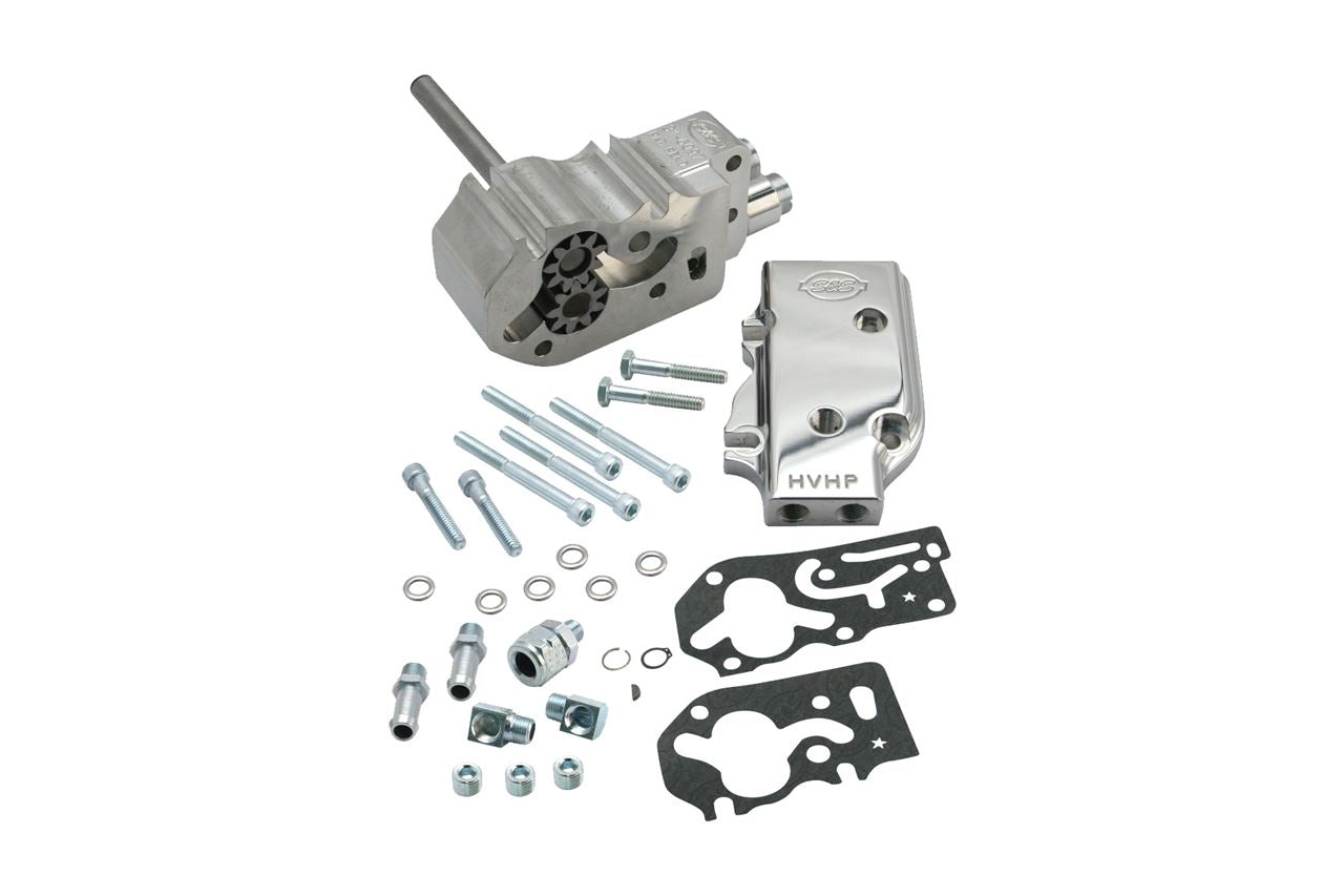 HVHP Oil Pump Kit, UNV Cover, Big Twin (92-99) - Silver, Dyna, Softail, Touring