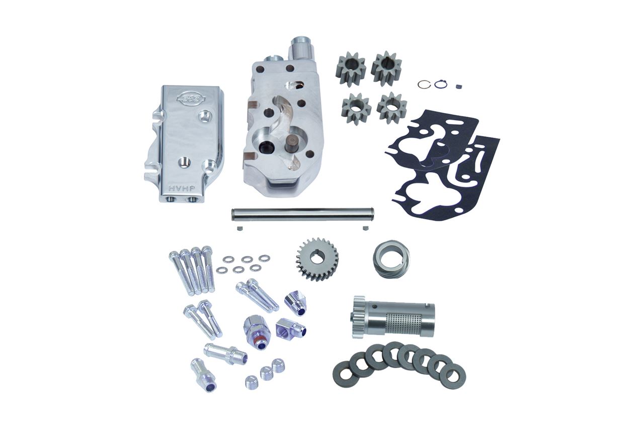 HVHP Oil Pump Kit, UNV Cover, with Gear, Big Twin (84-91), Silver, Dyna, Softail, Touring