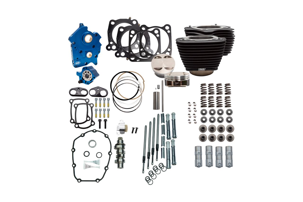 128 PowerPack M8 (114 CI Oil Cooled) Wrinkle Black Softail Touring