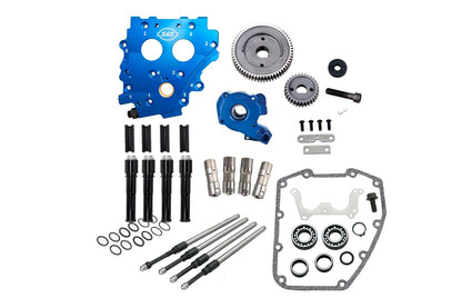 Cam Chest Kit Black Pushrod Cover for Gear Drive Cams Twin Cam (99-06) Dyna Softail Touring