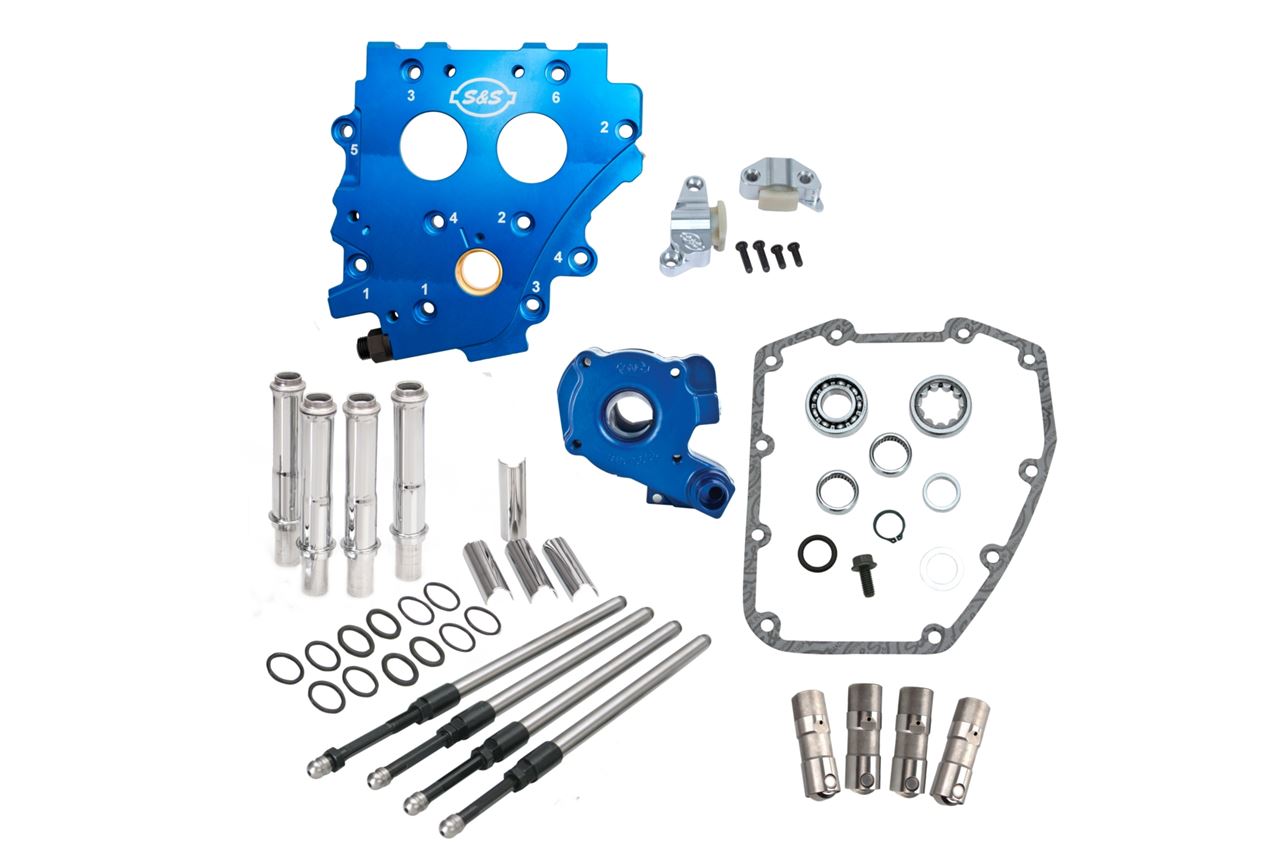 Cam Chest Kit, Chrome Pushrod Covers, Chain Cam, Twin Cam (99-06) Dyna Softail Touring
