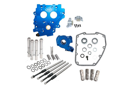 Cam Chest Kit, Chrome Pushrod Covers, Chain Cam, Twin Cam (99-06) Dyna Softail Touring