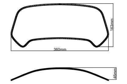 スクリーン エクスクリーンツーリング クリア 幅360×長さ163mm 汎用