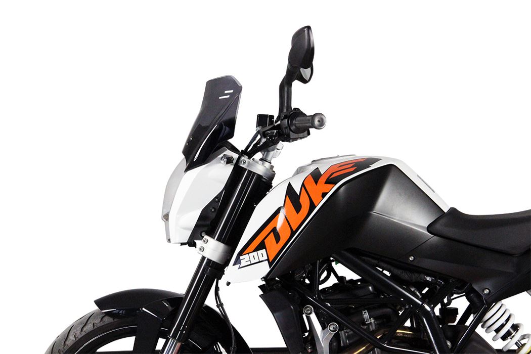 Screen Spoiler, Smoke, 310 x 190 mm, for 125/200/390 Duke