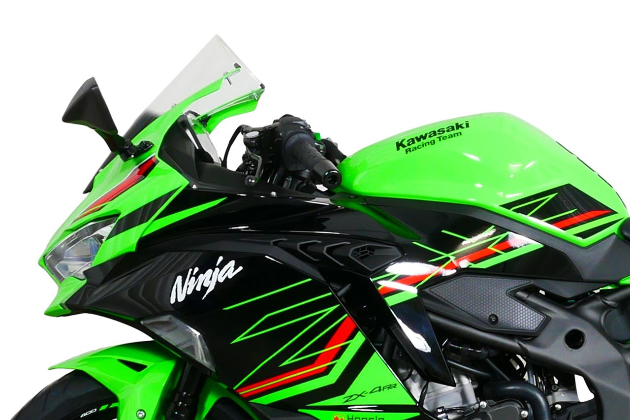 スクリーン レーシング クリア 幅370×長さ290mm ニンジャ ZX-4RR ZX-4R/SE