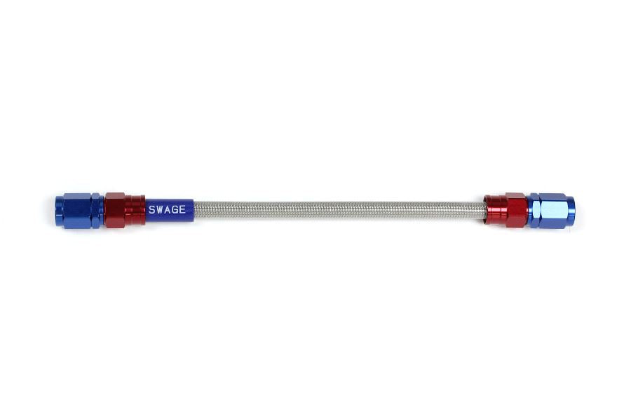 メッシュ ブレーキホース 375mm クリアホース/レッド×ブルー SF-SF SAK-1010M-0375