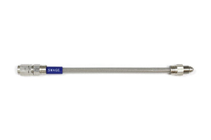 Braided Brake Hose 375mm Clear Hose/Plain Stainless Steel SF-Narrow Nut