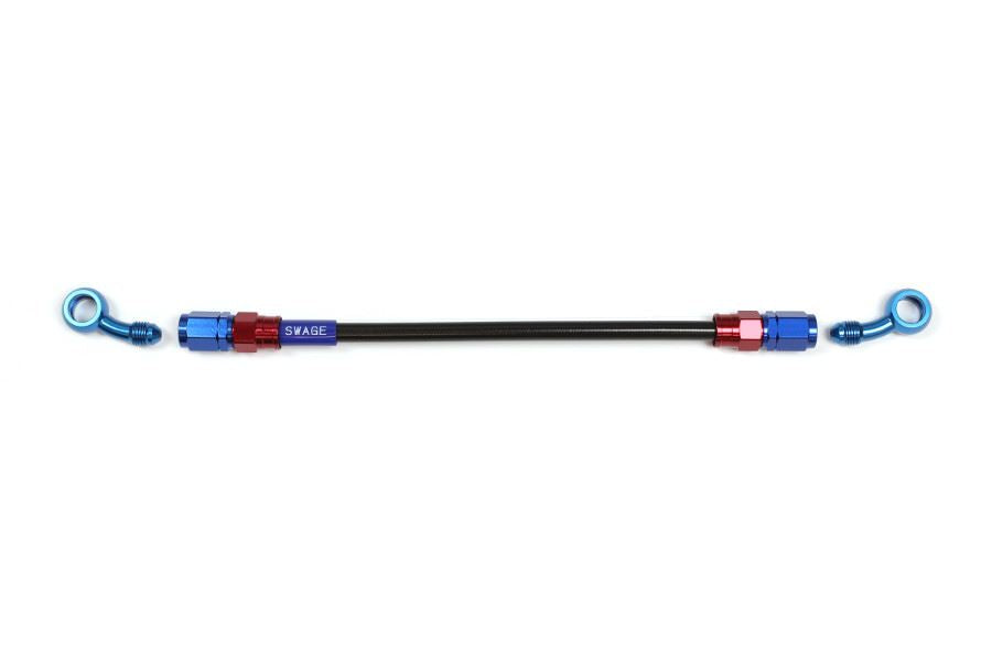 メッシュ ブレーキホース 600mm ブラックスモークホース/レッド×ブルー SD-SD SAKB-1313M-0600