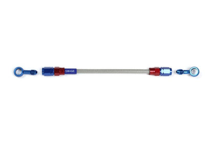 Mesh Brake Hose 1225mm Clear Hose/Red x Blue ST-20 SAK-1112M-1225