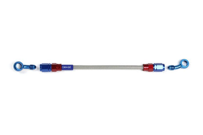 メッシュ ブレーキホース 625mm クリアホース/レッド×ブルー 20-SD SAK-1213M-0625