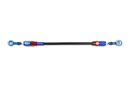 メッシュ ブレーキホース 1400mm ブラックスモークホース/レッド×ブルー ST-20 SAKB-1112M-1400