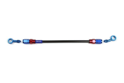 メッシュ ブレーキホース 450mm ブラックスモークホース/レッド×ブルー ST-SD SAKB-1113M-0450