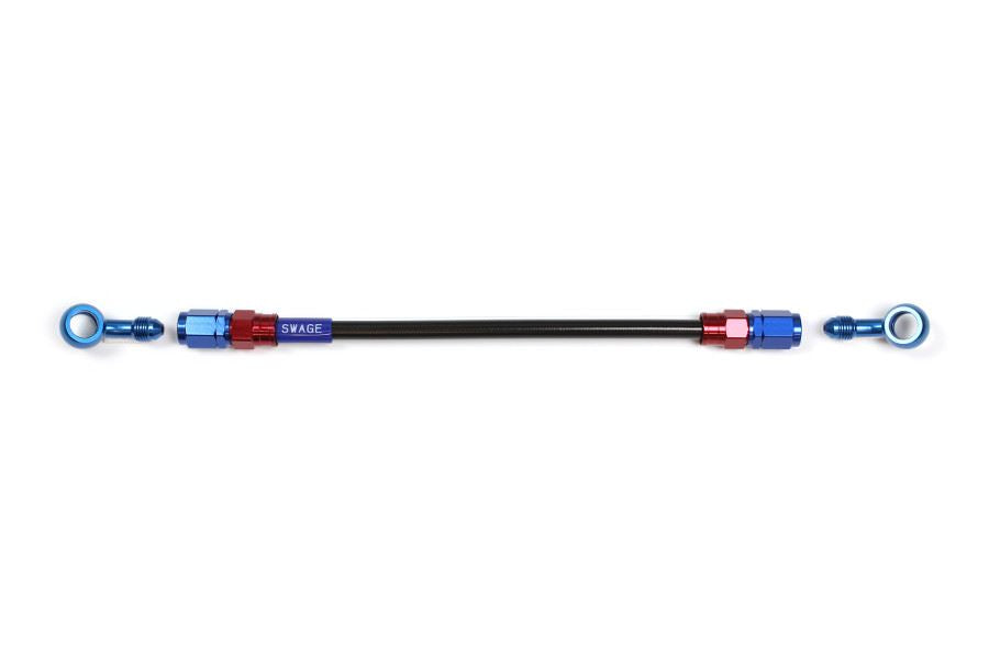 メッシュ ブレーキホース 1000mm ブラックスモークホース/レッド×ブルー 20-20 SAKB-1212M-1000