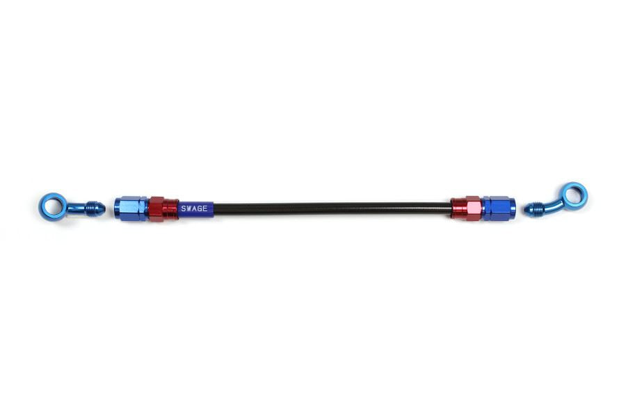メッシュ ブレーキホース 400mm ブラックスモークホース/レッド×ブルー 20-SD SAKB-1213M-0400
