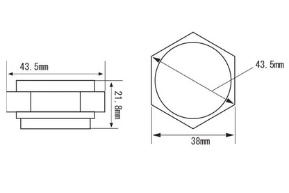 Stem Cap Nut for ZERO Springer - Chrome