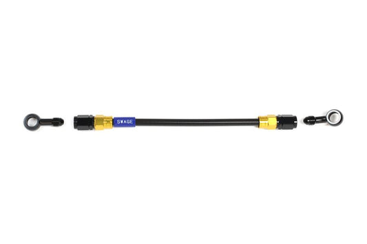 メッシュ ブレーキホース 1100mm ブラックスモークホース/ゴールド×ブラック ST-20 GAKB-1112M-1100