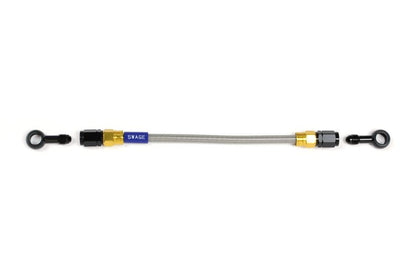 メッシュ ブレーキホース 375mm クリアホース/ゴールド×ブラック ST-ST GAK-1111M-0375