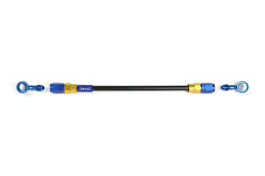 メッシュ ブレーキホース 400mm ブラックスモークホース/ゴールド×ブルー 20-20 PAKB-1212M-0400