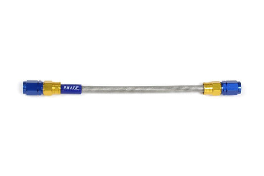 メッシュ ブレーキホース 600mm クリアホース/ゴールド×ブルー SF-SF PAK-1010M-0600
