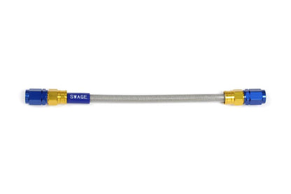 メッシュ ブレーキホース 475mm クリアホース/ゴールド×ブルー SF-SF PAK-1010M-0475