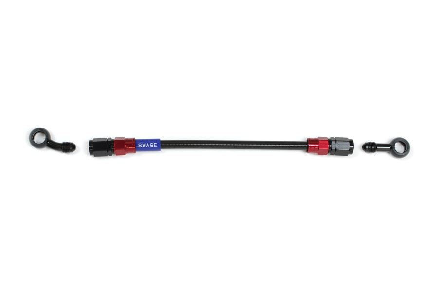 メッシュ ブレーキホース 425mm ブラックスモークホース/レッド×ブラック ST-SD RAKB-1113M-0425
