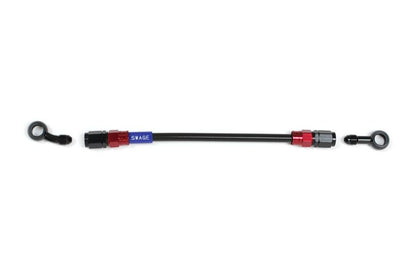 メッシュ ブレーキホース 575mm ブラックスモークホース/レッド×ブラック ST-SD RAKB-1113M-0575