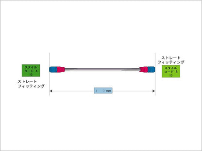 メッシュ ブレーキホース 1225mm クリアホース/レッド×ブラック SF-SF RAK-1010M-1225