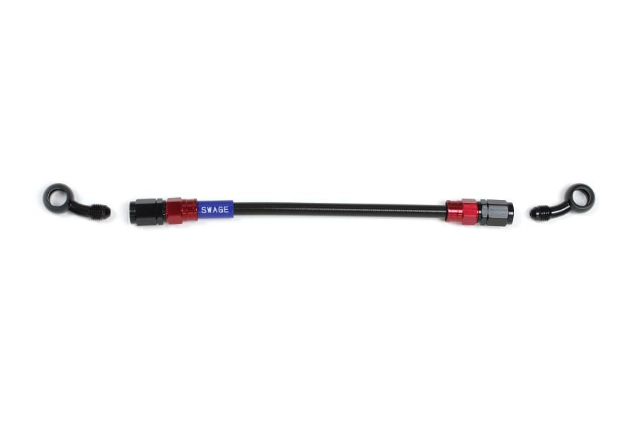 メッシュ ブレーキホース 375mm ブラックスモークホース/レッド×ブラック SD-SD RAKB-1313M-0375