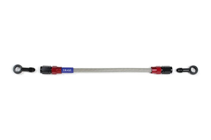メッシュ ブレーキホース 900mm クリアホース/レッド×ブラック ST-ST RAK-1111M-0900