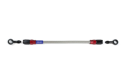 メッシュ ブレーキホース 400mm クリアホース/レッド×ブラック ST-20 RAK-1112M-0400
