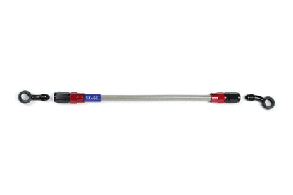 メッシュ ブレーキホース 275mm クリアホース/レッド×ブラック 20-SD RAK-1213M-0275