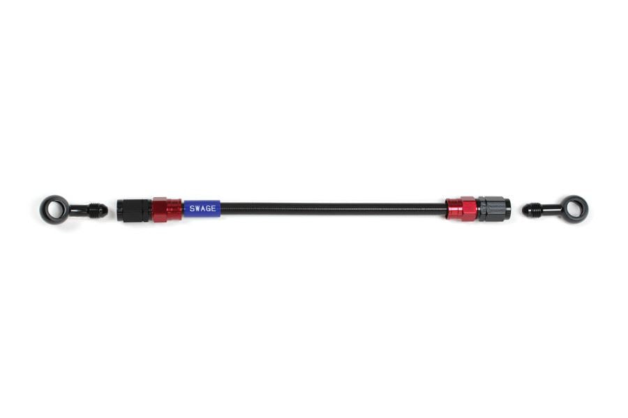 メッシュ ブレーキホース 400mm ブラックスモークホース/レッド×ブラック ST-20 RAKB-1112M-0400