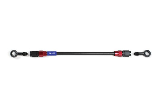 メッシュ ブレーキホース 650mm ブラックスモークホース/レッド×ブラック ST-20 RAKB-1112M-0650