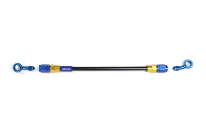 メッシュ ブレーキホース 1025mm ブラックスモークホース/ゴールド×ブルー 20-SD PAKB-1213M-1025