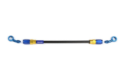 メッシュ ブレーキホース 375mm ブラックスモークホース/ゴールド×ブルー SD-SD PAKB-1313M-0375